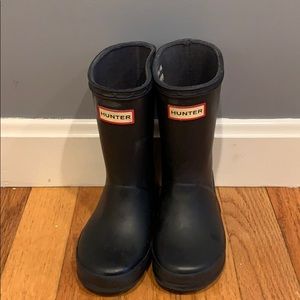 Navy Hunter Boots size 8